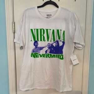 Nirvana White Graphic‎ T-Shirt size large